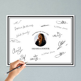 Unterschrift der Graduierungspartei für Schwarz un Poster