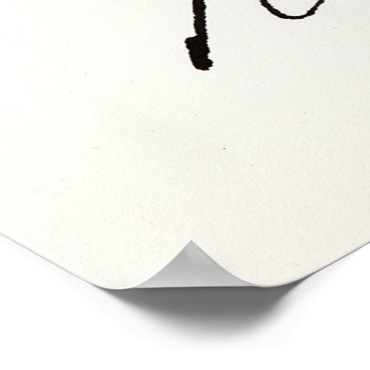 Unterschrift der Nachtigall Florenz Poster (Ecke)