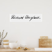 Unterschrift des Abolitionisten Frederick Douglass Poster (Küche)