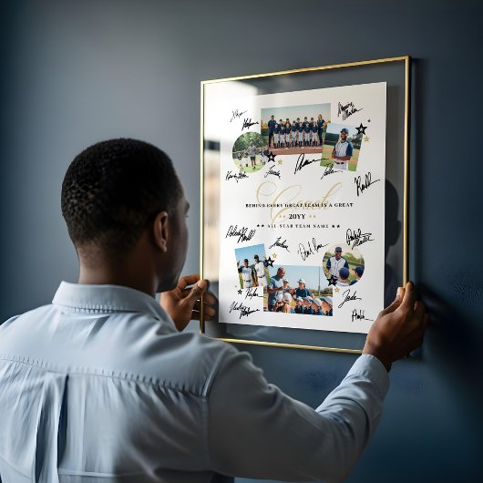 Unterschrift des Coach-Wertermittlungsteams Poster