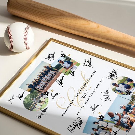 Unterschrift des Coach-Wertermittlungsteams Poster