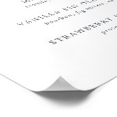 Unterschrift des Cocktailmenüs für die Hochzeitsfe Poster (Ecke)