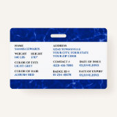 Unterschrift des Fotos des Polizeibeamten für Blau Ausweis (Rückseite)