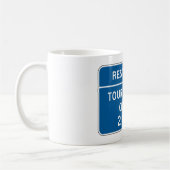 Unterschrift des Fremdenverkehrsinformationszentru Kaffeetasse (Links)