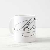Unterschrift des Gründervaters Benjamin Franklin Kaffeetasse (Vorderseite Links)