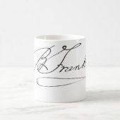 Unterschrift des Gründervaters Benjamin Franklin Kaffeetasse (Mittel)