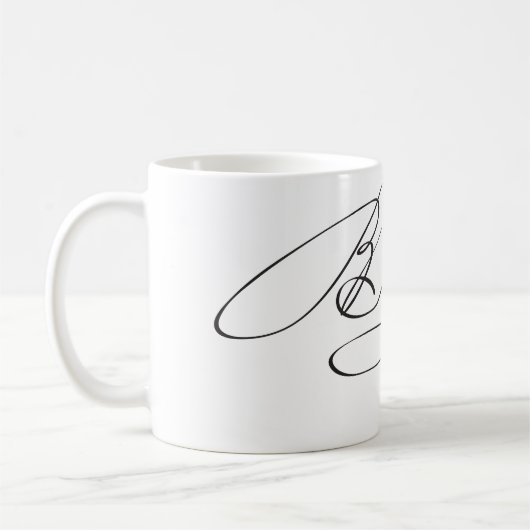 Unterschrift des Gründervaters Benjamin Franklin Kaffeetasse (Links)