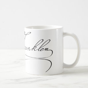 Unterschrift des Gründervaters Benjamin Franklin Kaffeetasse