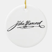Unterschrift des Gründervaters John Hancock Keramikornament (Hinten)
