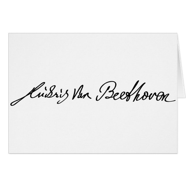 Unterschrift des Musikers Ludwig van Beethoven (Vorderseite (Horizontal))