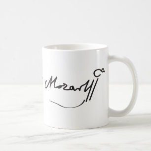 Unterschrift des Musikers Wolfgang Amadeus Mozart Kaffeetasse
