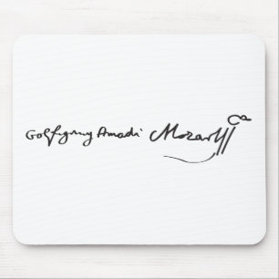Unterschrift des Musikers Wolfgang Amadeus Mozart Mousepad
