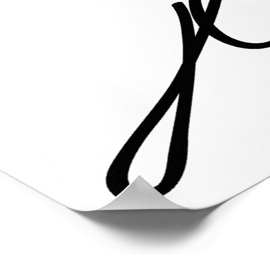 Unterschrift des Musiziers Ludwig van Beethoven Poster (Ecke)