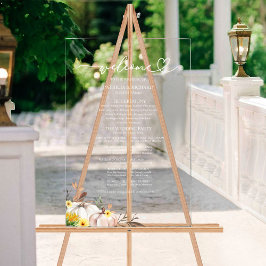 Unterschrift des Pumpkin Sunflower Hochzeit im Her Acrylschild