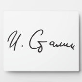 Unterschrift des sowjetischen Ministerpräsidenten  Fotoplatte (Vorderseite)