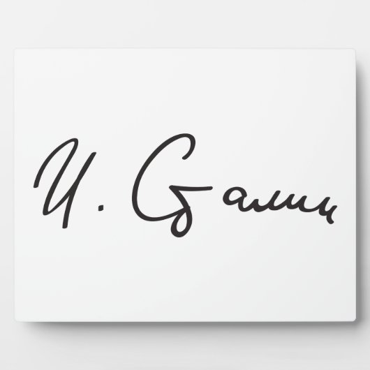 Unterschrift des sowjetischen Ministerpräsidenten  Fotoplatte (Vorderseite)