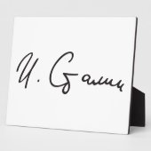 Unterschrift des sowjetischen Ministerpräsidenten  Fotoplatte (Seite)