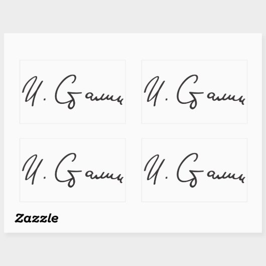 Unterschrift des sowjetischen Ministerpräsidenten Rechteckiger Aufkleber (Blatt)