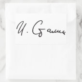 Unterschrift des sowjetischen Ministerpräsidenten  Rechteckiger Aufkleber (Tasche)