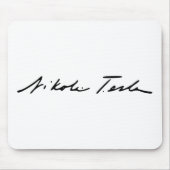 Unterschrift des Strom-Genies Nikola Tesla Mousepad (Vorne)