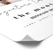 Unterschrift des Tieres Getränk mit Foto Poster (Ecke)