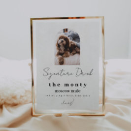 Unterschrift des Tieres Getränk mit Foto Poster