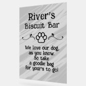 Unterschrift "Dog Biscuit Bar Foam Board" Acrylschild (Winkel)