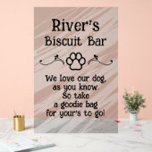 Unterschrift "Dog Biscuit Bar Foam Board" Acrylschild (Hochzeit)