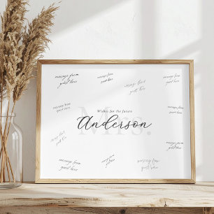 Unterschrift eines Hochzeitsgästes Poster