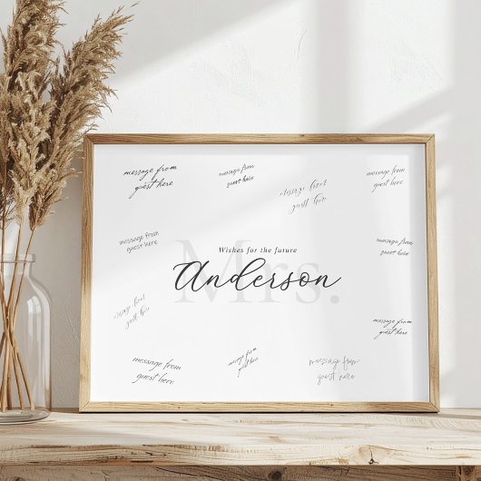 Unterschrift eines Hochzeitsgästes Poster