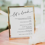 Unterschrift "EVERLEIGH Wedding Drink Cocktail Men Poster<br><div class="desc">Everleigh Collection - eine atemberaubende und minimalistische Kollektion mit einem modernen Kalligraphie-Schriftart, der elegant und stilvoll zugleich ist. Diese Kollektion bietet ein zeitloses und elegantes Design, das perfekt für jede Veranstaltung geeignet ist, von Hochzeiten bis hin zu Babyduschen und allem dazwischen. Genießen Sie die Eleganz und Eleganz der Everleigh Collection...</div>