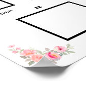 Unterschrift/Fingerabdruck-Hochzeit Poster (Ecke)