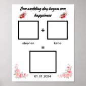 Unterschrift/Fingerabdruck-Hochzeit Poster (Vorne)