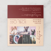 Unterschrift für berufliches Gold und Burgund 6 Fo Treuekarte (Außenseite Aufgefaltet)