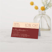 Unterschrift für berufliches Gold und Burgund 6 Fo Treuekarte (Rückseite)