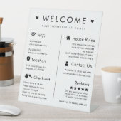 Unterschrift für die Gästebuchsordnung für die Ver Sockelschild (In Situ)