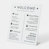 Unterschrift für die Gästebuchsordnung für die Ver Sockelschild (Vorderseite)