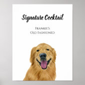 Unterschrift für Hunde Trinkzeichen Poster (Vorne)
