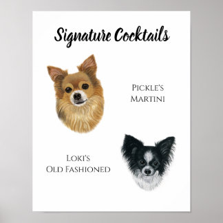 Unterschrift für Hunde Trinkzeichen Poster