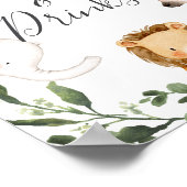 Unterschrift für Safari Animals Baby-Dusche Lebens Poster (Ecke)