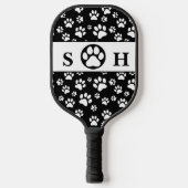 Unterschrift für Schwarzweiß-Paws Pickleball Schläger (Vorderseite)