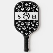 Unterschrift für Schwarzweiß-Paws Pickleball Schläger (Rückseite)