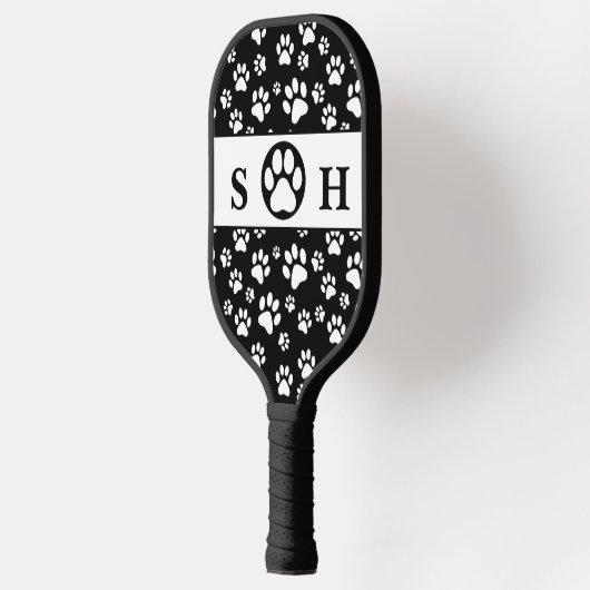 Unterschrift für Schwarzweiß-Paws Pickleball Schläger (Links)