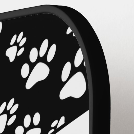 Unterschrift für Schwarzweiß-Paws Pickleball Schläger (Linke Seite)