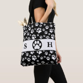 Unterschrift für Schwarzweiß-Paws Tasche (Von Nahem)
