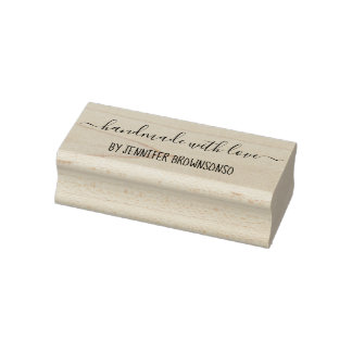 Unterschrift Handgefertigt mit Liebe Gummistempel