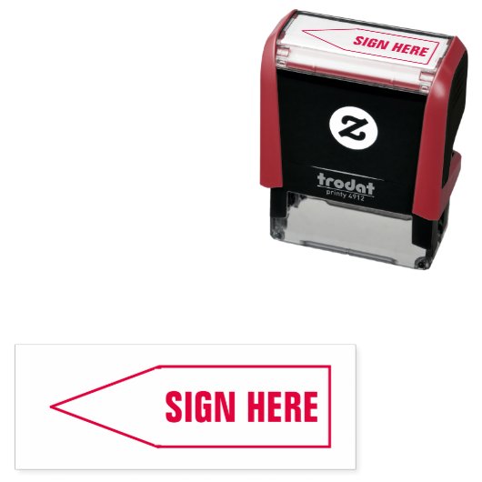 Unterschrift hier Geschäftsvertrag Permastempel (Beispiel)