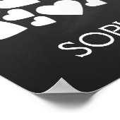 Unterschrift Hochzeitsgast-Herz unterschreiben Poster (Ecke)