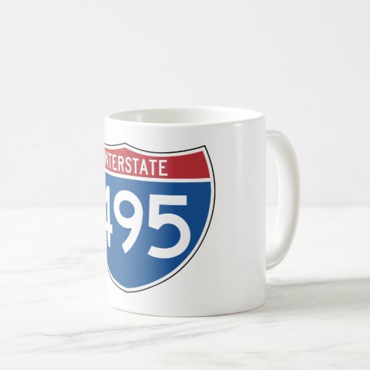 Unterschrift Interstate 495 Kaffeetasse (VorderseiteRechts)