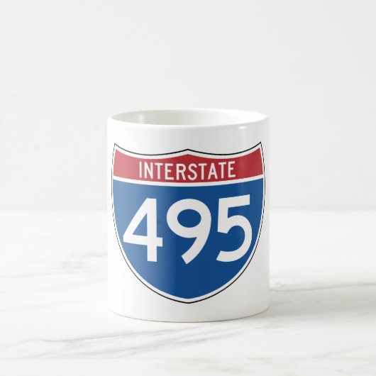 Unterschrift Interstate 495 Kaffeetasse (Mittel)